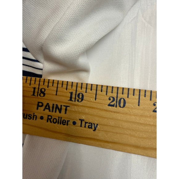 Adidas Golf‎ Polo Shirt Mens Medium Blue White Striped Aeroready Collared - Picture 7 of 7